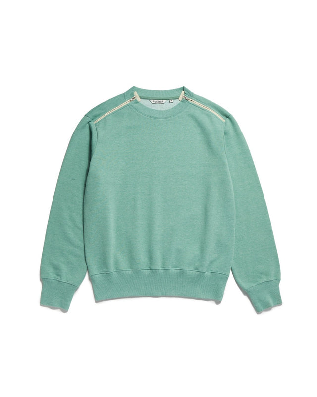 ARMY DOUBLE ZIP SWEATSHIRT / L.GREEN