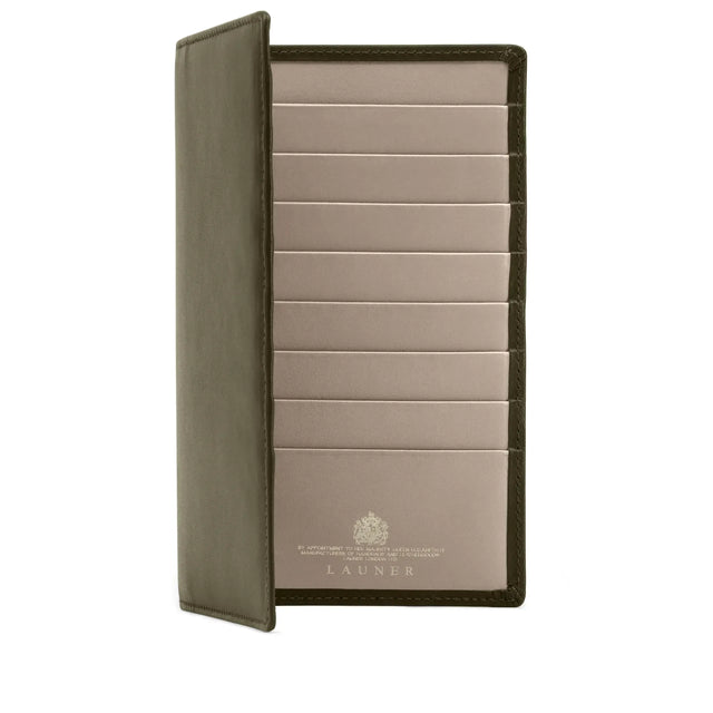 Breast Pocket Sixteen Card Wallet – Sage / Buttermilk