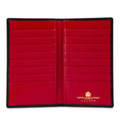 Hatherton 16 Card Breast Wallet – Caviar Black / Scarlet