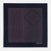 And Pink Stripe Silk Pocket Square