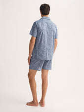 Men S Short Pajamas Cotton Batiste Night Sky Print