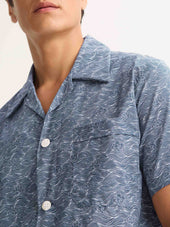Men S Short Pajamas Cotton Batiste Night Sky Print