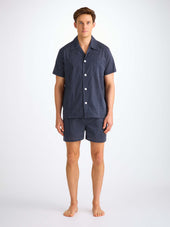 Men S Short Pajamas Cotton Batiste Pin Dot Print
