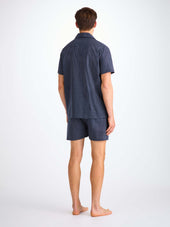 Men S Short Pajamas Cotton Batiste Pin Dot Print