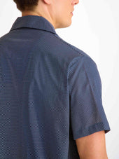 Men S Short Pajamas Cotton Batiste Pin Dot Print