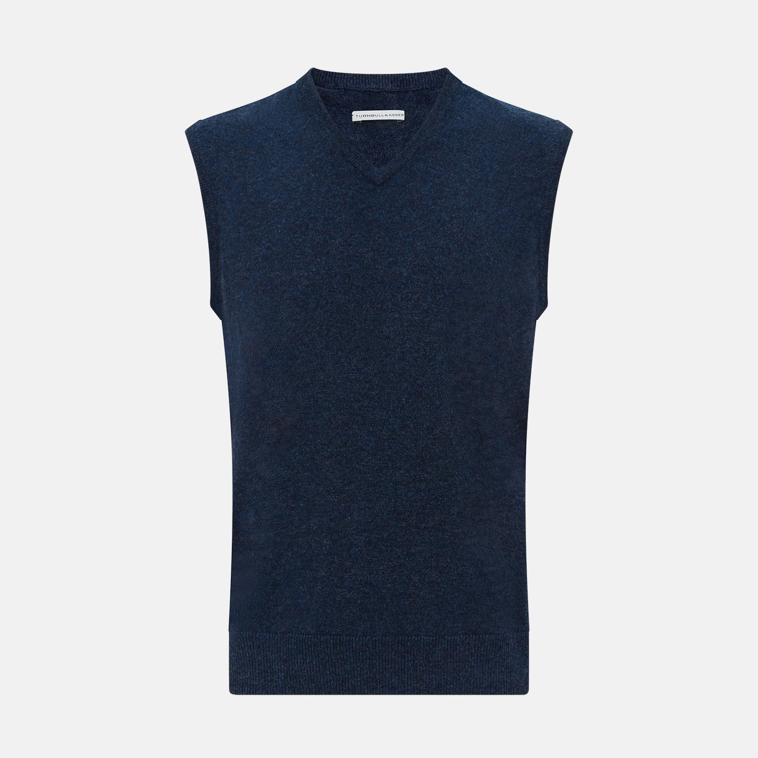 Melange V Neck Cashmere Vest