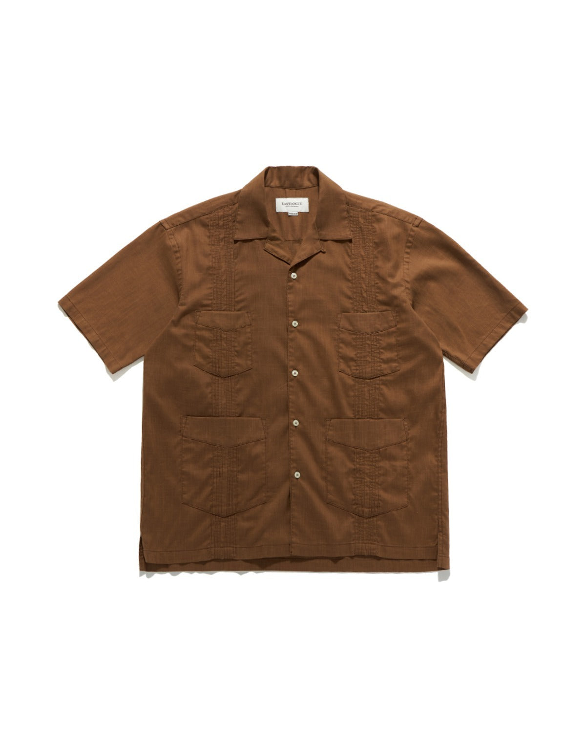 GUAYABERA HALF SHIRTS / BROWN