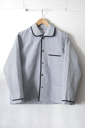 FUJITO L/S Pajama Shirt Indigo Stripe | Directors Web Shop powered by BASE