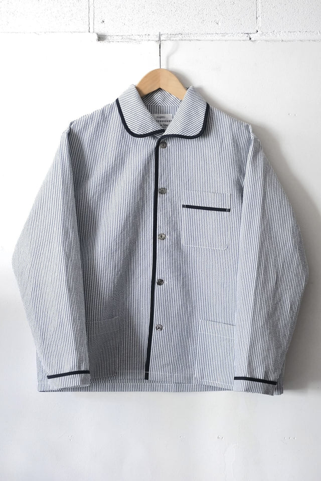 FUJITO L/S Pajama Shirt Indigo Stripe | Directors Web Shop powered by BASE