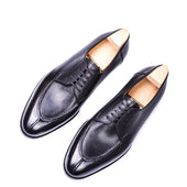 Five Eyelet Split Toe Derby With Hand Stitched Apron In Russian Calf Leather