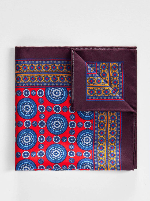 Burgundy Handkerchief Geometric