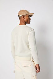 Maglia girocollo bianco avorio