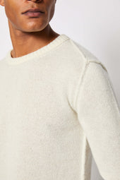 Maglia girocollo bianco avorio