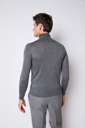 Maglia dolcevita grigio medio melange