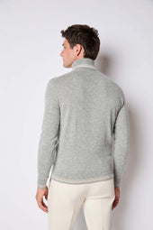 Maglia Dolcevita Grigio Chiaro Melange