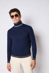Maglia Dolcevita Blu Scuro