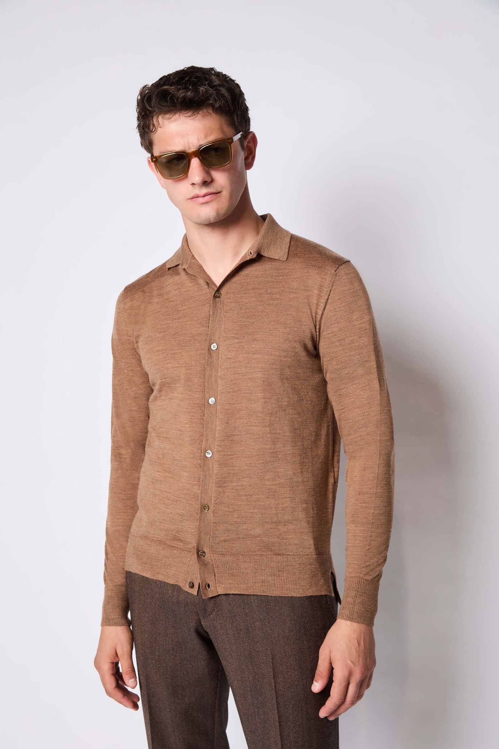 Maglia Camicia Cammello