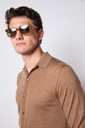 Maglia Camicia Cammello