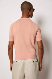 Maglia Manica Corta In Cotone Rosa