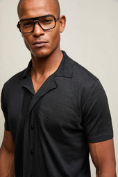 Camicia in maglia nera