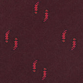 Floral Printed Silk Bespoke Tie - Burgundy