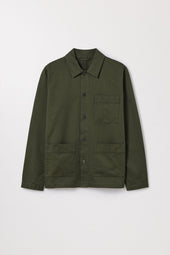 Green Overshirt Organic Cotton Fine Twill Asket