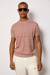 Maglia manica corta terracotta