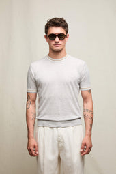 Maglia manica corta grigio perla