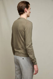 Maglia manica lunga verde taupe