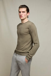 Maglia manica lunga verde taupe