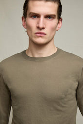 Maglia manica lunga verde taupe