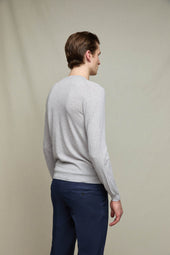 Maglia manica lunga grigio chiaro melange