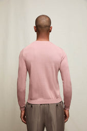 Maglia manica lunga in cotone rosa