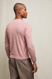 Maglia manica lunga in cotone rosa