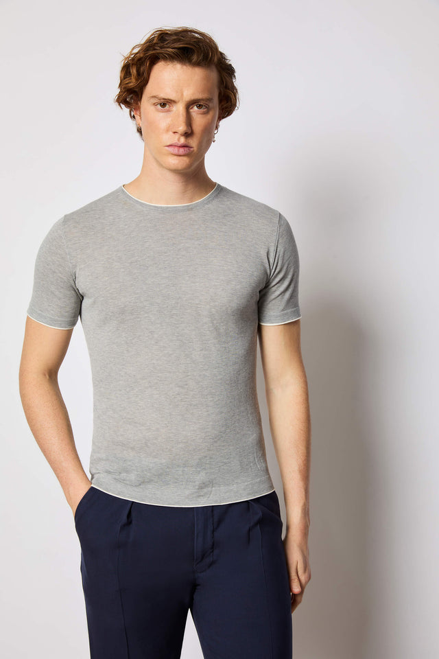 Maglia manica corta grigia