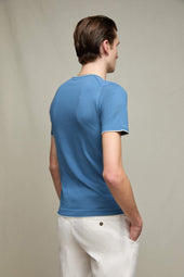 Maglia manica corta azzurro polvere