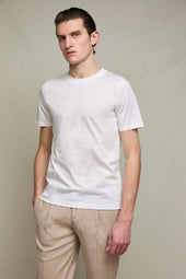 T-shirt in cotone extra fine bianco ghiaccio