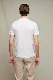 T Shirt In Cotone Extra Fine Bianco Ghiaccio