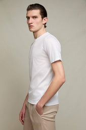 T Shirt In Cotone Extra Fine Bianco Ghiaccio