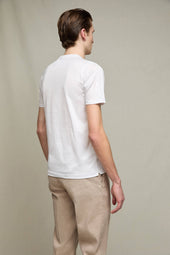 T Shirt In Cotone Extra Fine Bianco Ghiaccio