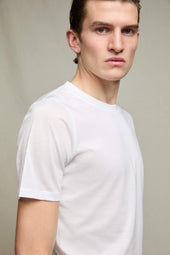 T Shirt In Cotone Extra Fine Bianco Ghiaccio