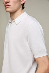 Polo In Maglia Manica Corta Bianco Ottico