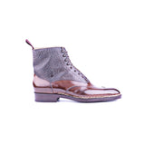 High Cut Boot Long Wing Tip With Middle Tulip Cut