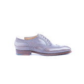 Wing Tipped Dress Oxford Fully Brogued In Grey