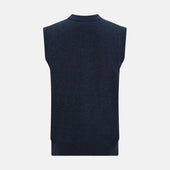 Melange Cashmere Sleeveless Cardigan
