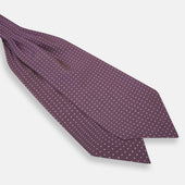 Lilac And Violet Micro Dot Silk Cravat