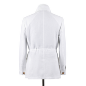 Safari Jacket In White Linen