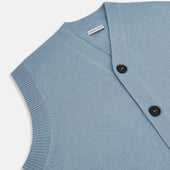 Frost Cashmere Sleeveless Cardigan