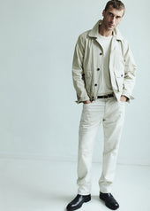 Elijah Straight Comfort Stretch Linen in Natural