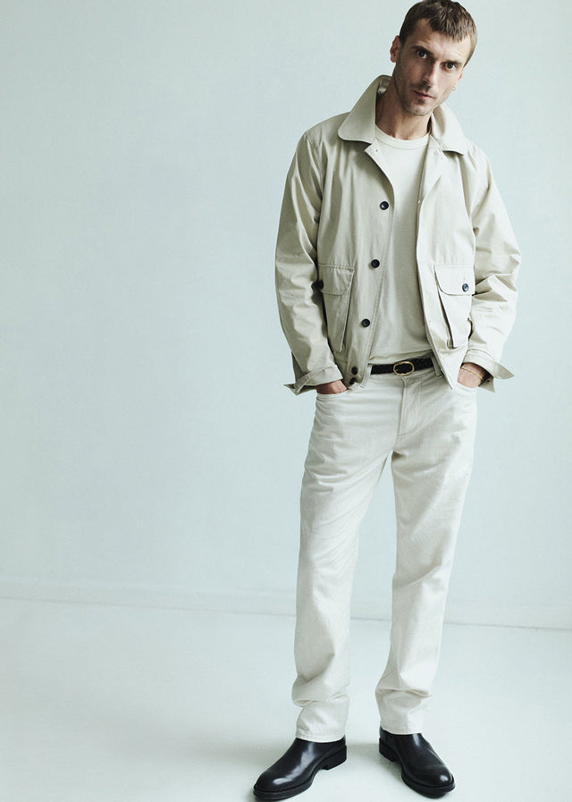 Elijah Straight Comfort Stretch Linen in Natural